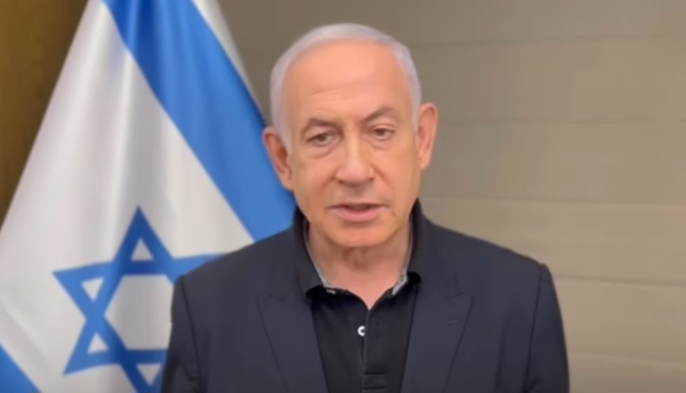 ראש ממשלת ישראל, בנימין נתניהו מודה "אני מצטער עמוקות על ה-7 באוקטובר". צילום: מסך רשתות חברתיות