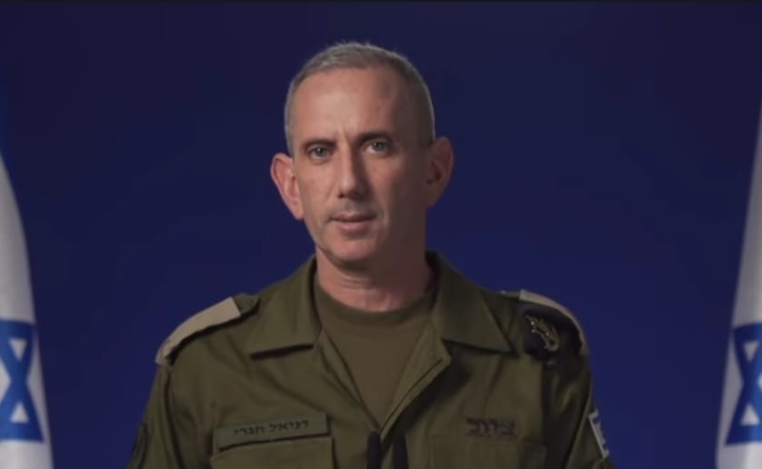 דובר צה"ל, תא"ל דניאל הגרי. צילום: מסך רשתות חברתיות\דובר צה"ל