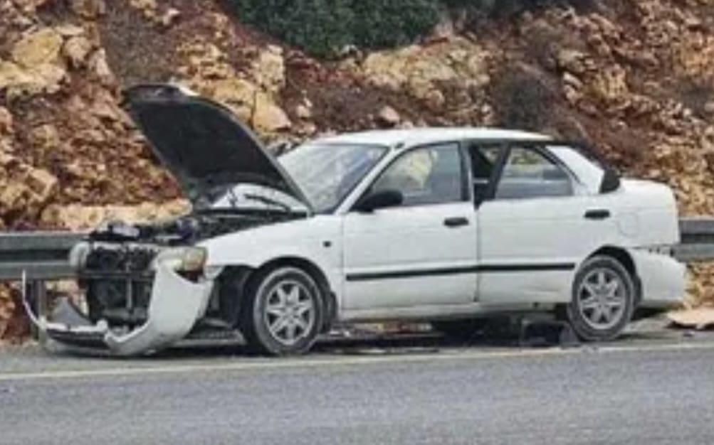 הרכב איתו הגיע השיח' סאמר חוסיין, מבצע הפיגוע. צילום: לפי סעיף 27א' לחוק זכויות יוצרים