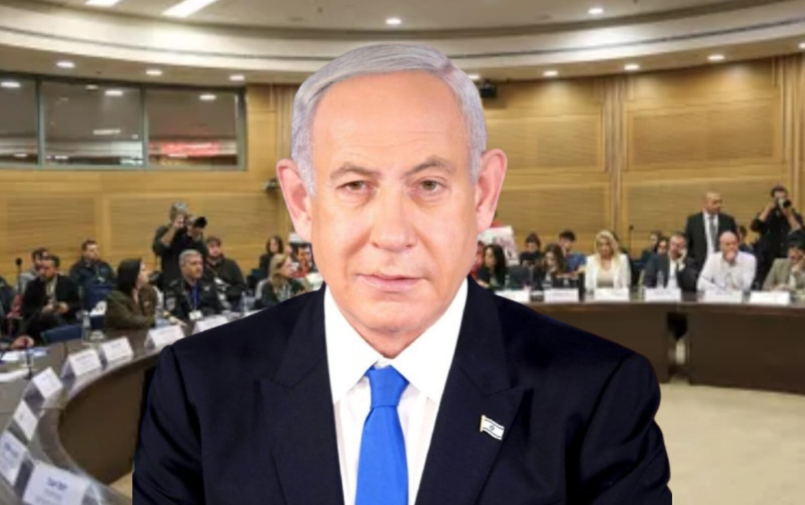 מטה משפחות החטופים נפגשו עם ראש הממשלה, בנימין נתניהו. צילום: דוברות הכנסת\מסך ויקיפדיה