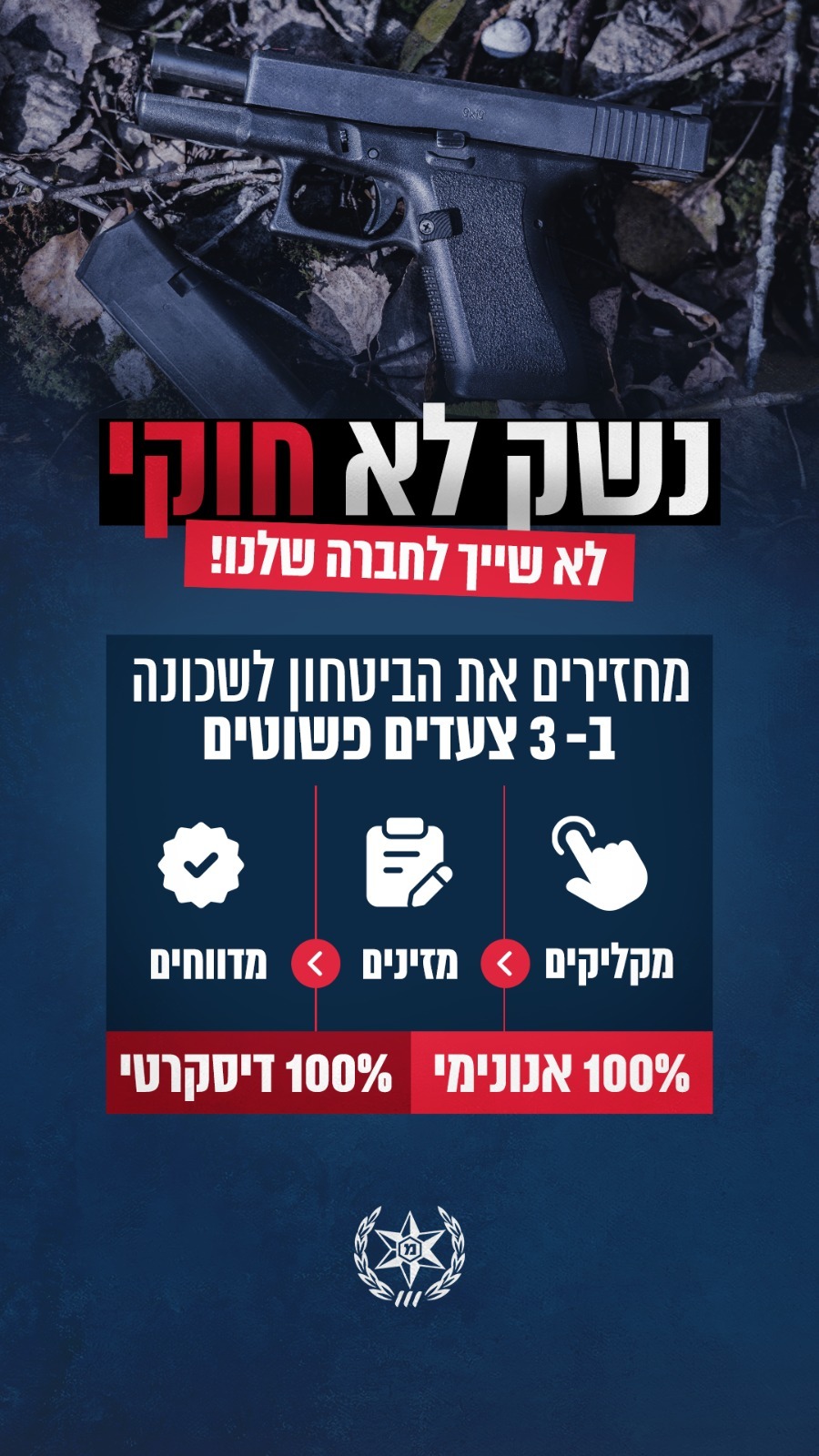 מערכת "אחלה ניוז" עם הדיווח הבא צילום: דוברות משטרת ישראל